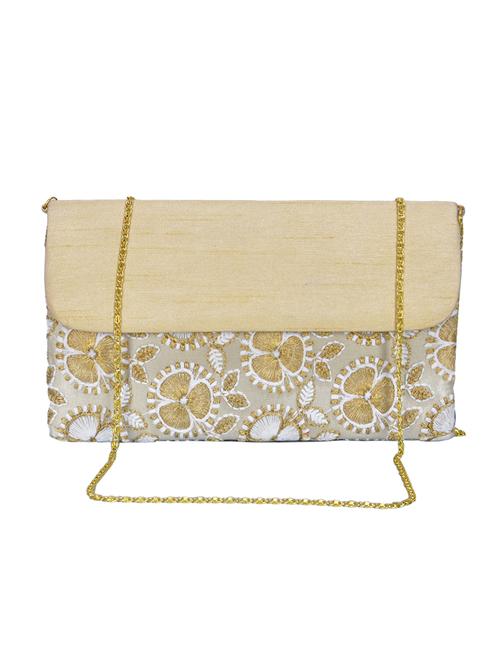 gold cotton ethnic clutch - 13650017 - Very Small Image - 1
