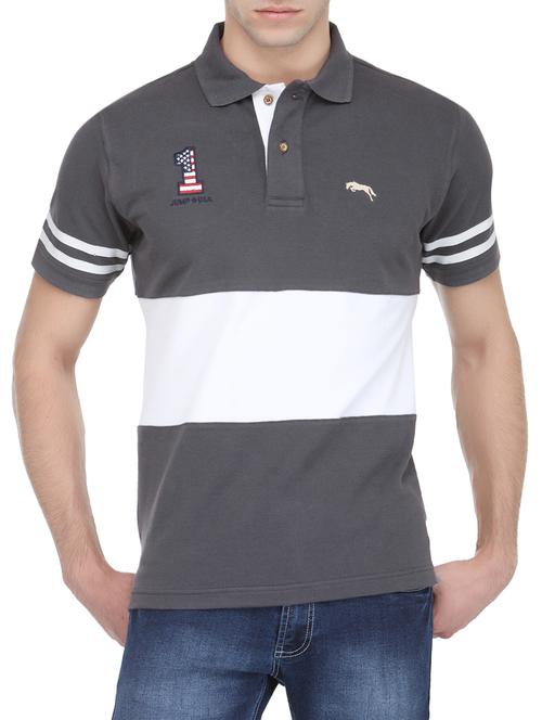 grey cotton t-shirt - 13650089 - Very Small Image - 1