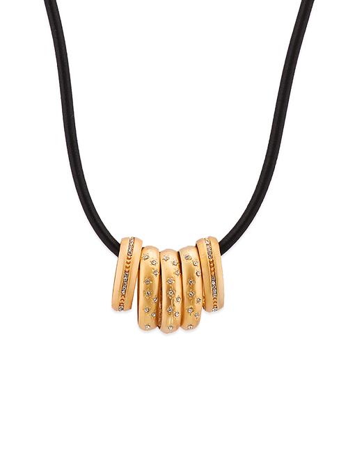 lass vogue modish golden and black necklace - 13652141 - Very Small Image - 1