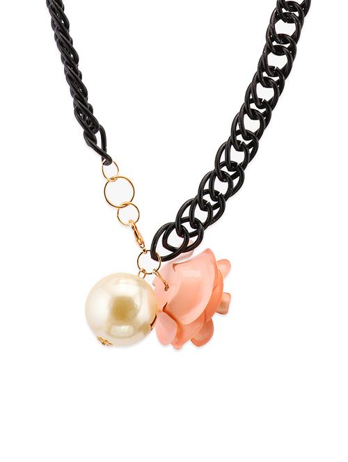 lass vogue black floral necklace - 13652148 - Very Small Image - 1