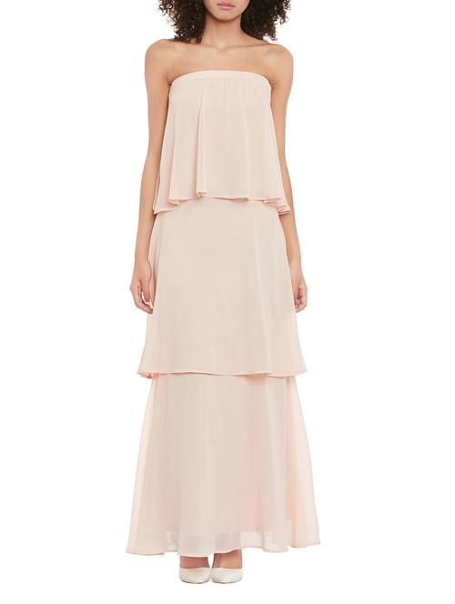 beige layered tube dress - 13655992 - Very Small Image - 1