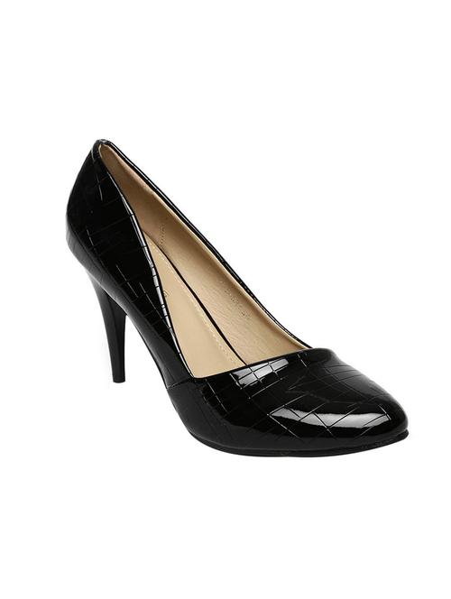 black pu slip on pumps - 13657733 - Very Small Image - 1