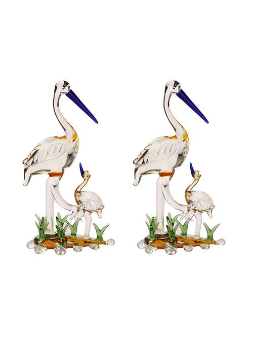 lakshya mother bird caring his baby bird in grass (set of 2) - 13659364 - Very Small Image - 1