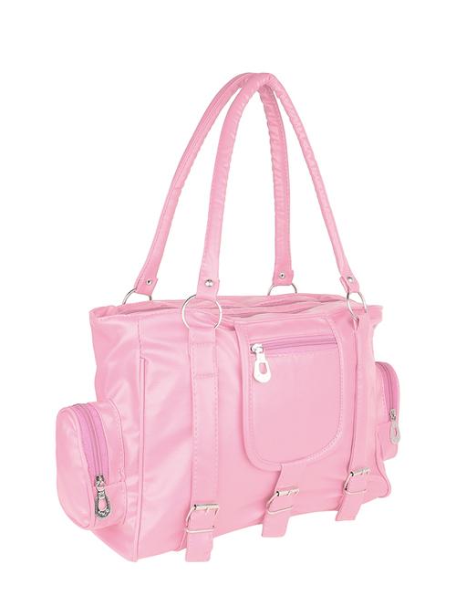 pink leatherette regular handbag - 13660177 - Very Small Image - 1