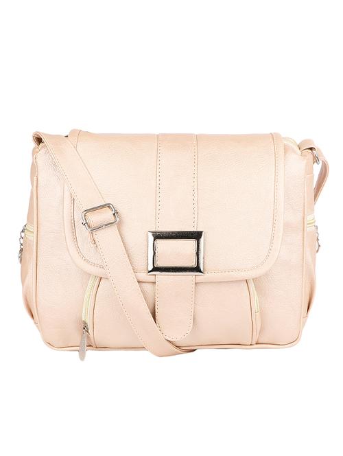 beige leatherette regular sling bag - 13660182 - Very Small Image - 1