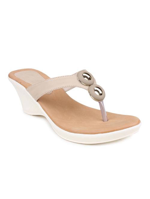 beautiful beige color synthetic heels from shezone - 13660808 - Very Small Image - 1