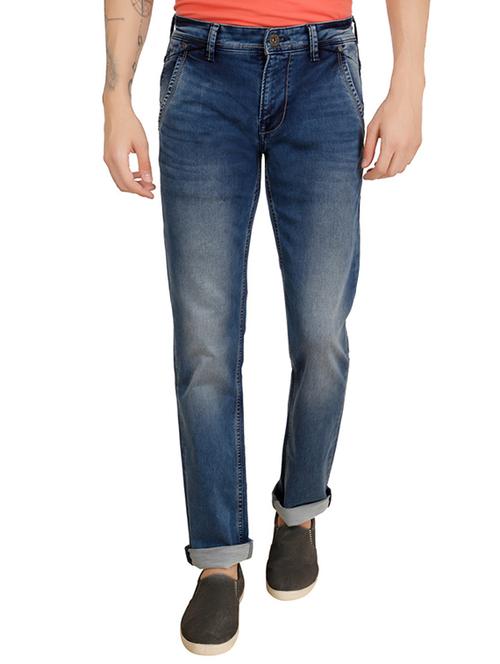 blue cotton washed jean - 13668919 - Very Small Image - 1