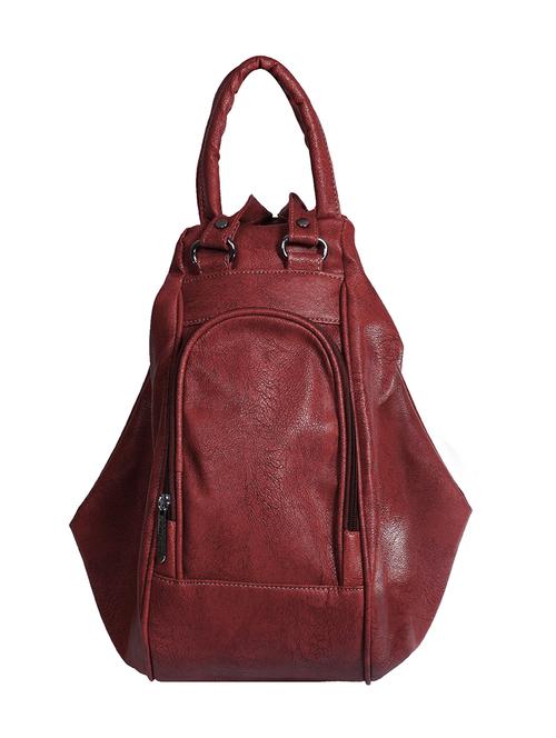 maroon leatherette regular sling bag - 13675864 - Very Small Image - 1
