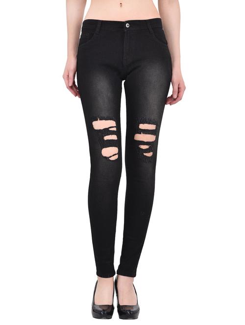 black distressed denim jean - 13680486 - Very Small Image - 1