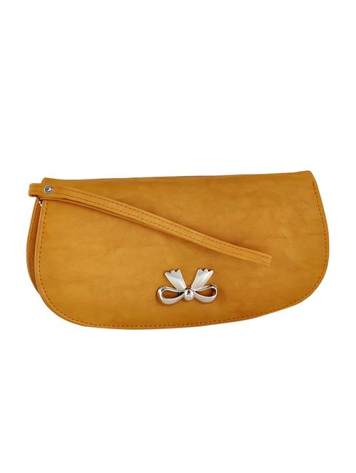 yellow leatherette regular clutch - 13682003 - Very Small Image - 1