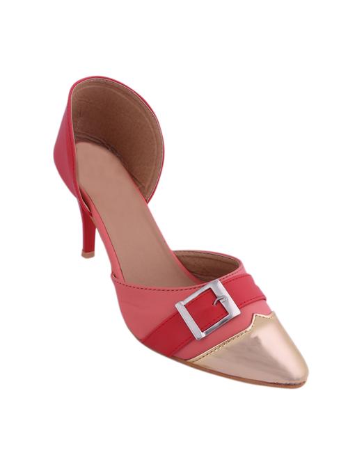 red faux leather slip on pumps - 13685432 - Very Small Image - 1