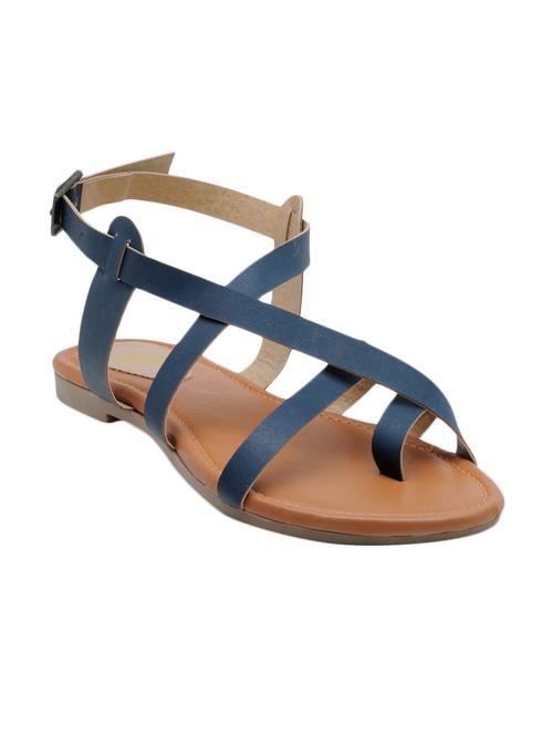 blue synthetic back strap sandals - 13686989 - Very Small Image - 1