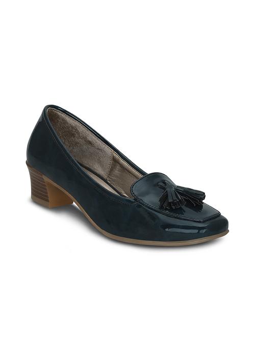 blue faux leather slip on formal shoes - 13687226 - Very Small Image - 1