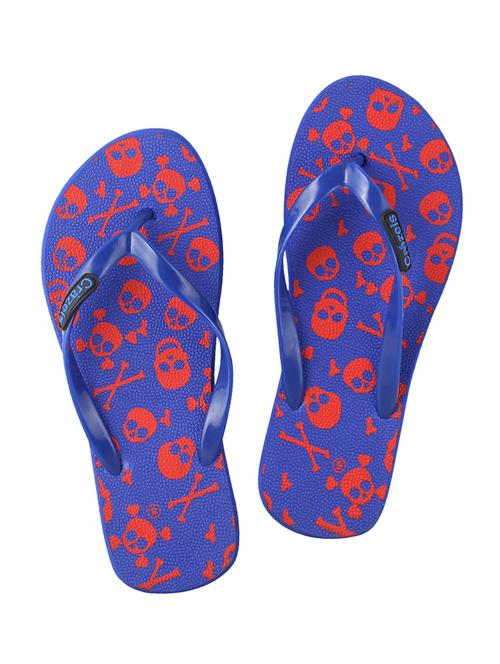 blue rubber toe separator flip flops - 13692573 - Very Small Image - 1
