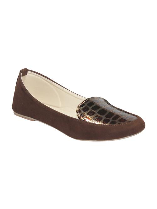 brown suede slip on ballerina - 13693738 - Very Small Image - 1