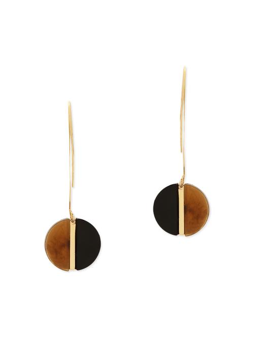 gold metal drop earring - 13698428 - Very Small Image - 1