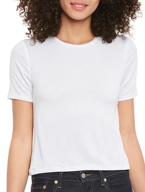 white viscose crop top - 13698878 - Very Small Image - 1