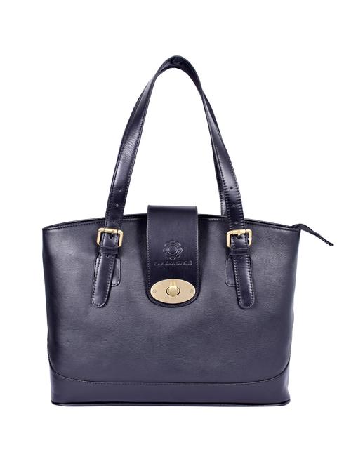blue leather handbag - 13700220 - Very Small Image - 1