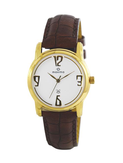 maxima white dial watch for women - 24491lmly - 13707434 - Very Small Image - 1