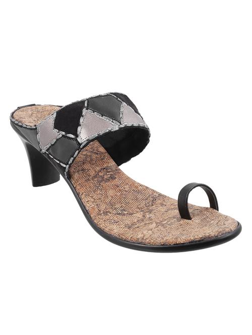Black one toe sandal - 13711305 - Very Small Image - 1