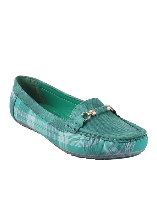 green pu slip on loafers - 13711526 - Very Small Image - 1