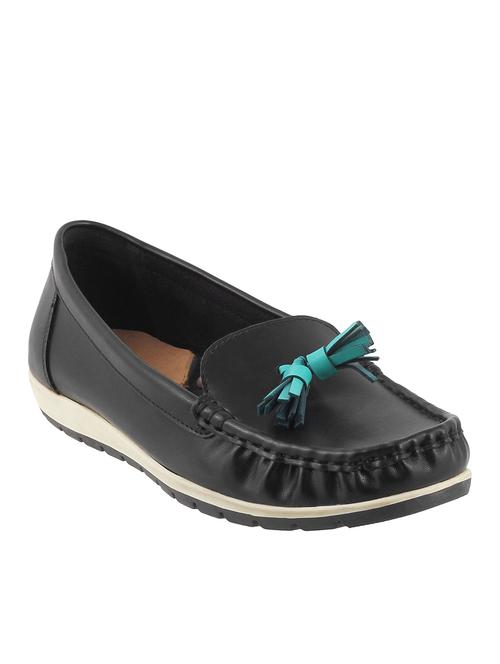 black pu slip on moccasins - 13711536 - Very Small Image - 1