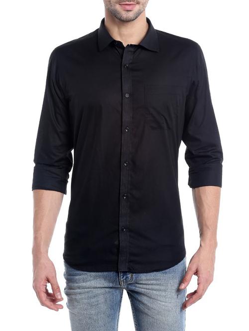 black cotton casual shirt - 13711979 - Very Small Image - 1