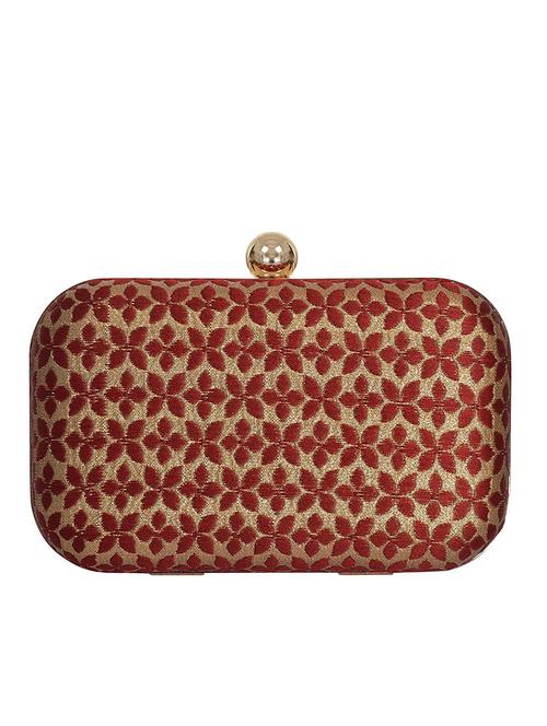 red silk box clutch - 13716466 - Very Small Image - 1