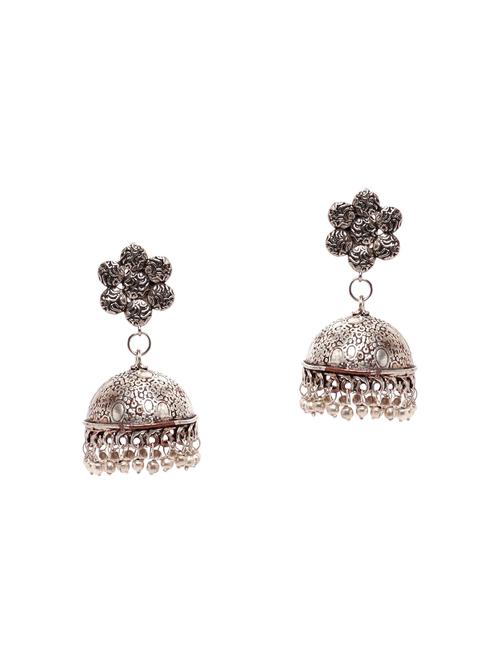 silver plated drop earring - 13717216 - Very Small Image - 1