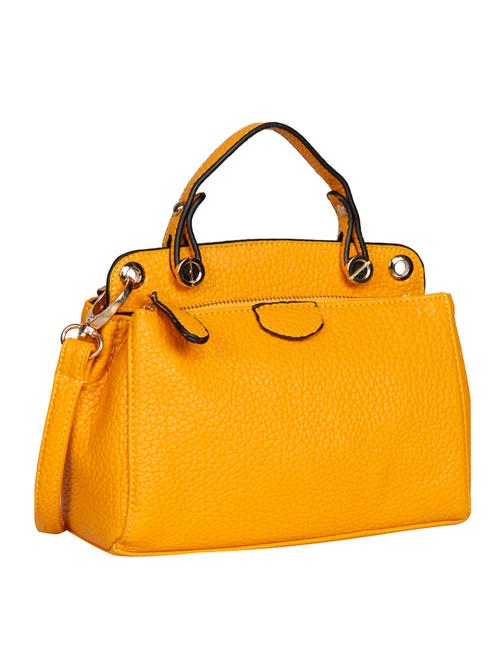 yellow leatherette regular sling bag - 13720185 - Very Small Image - 1