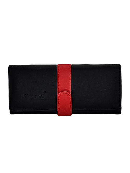 black leatherette fold over clutch - 13721349 - Very Small Image - 1