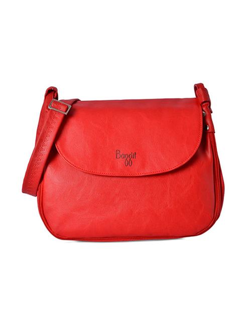 red leatherette regular sling bag - 13725543 - Very Small Image - 1