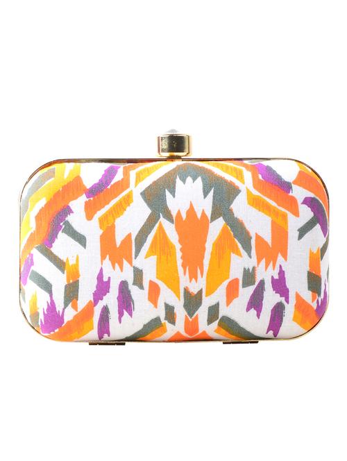 white polyester box clutch - 13729321 - Very Small Image - 1