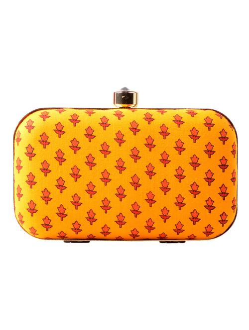 yellow polyester box clutch - 13729323 - Very Small Image - 1