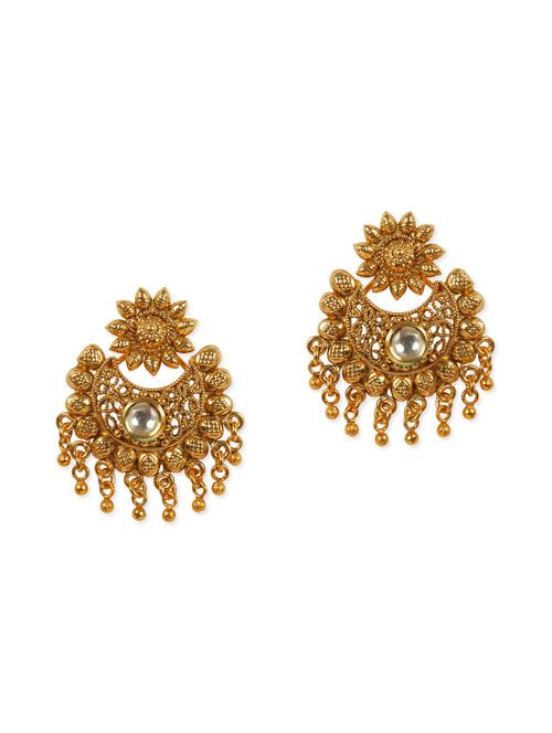 golden drop earrings - 13729999 - Very Small Image - 1