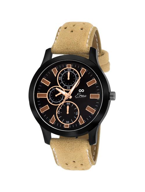 eraa men elegant black and brown wrist watch - 13730925 - Very Small Image - 1