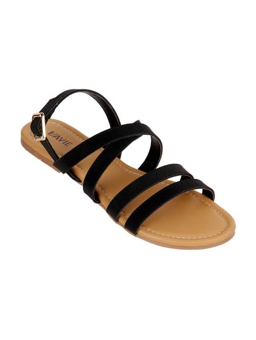 black pu back strap sandals - 13732518 - Very Small Image - 1