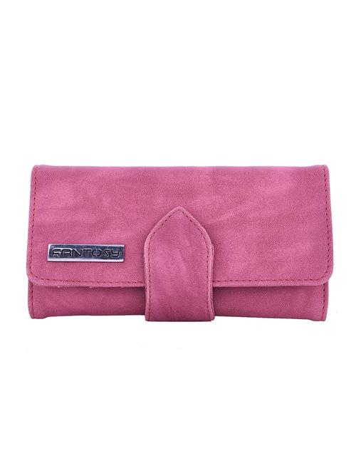 pink leatherette regular clutch - 13735815 - Very Small Image - 1