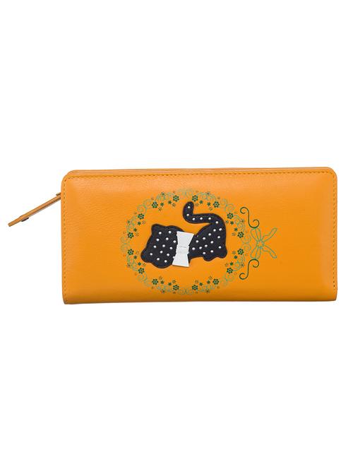 yellow leather regular clutch - 13745357 - Very Small Image - 1