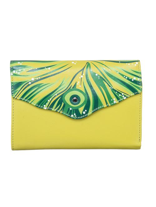yellow leather regular clutch - 13745373 - Very Small Image - 1