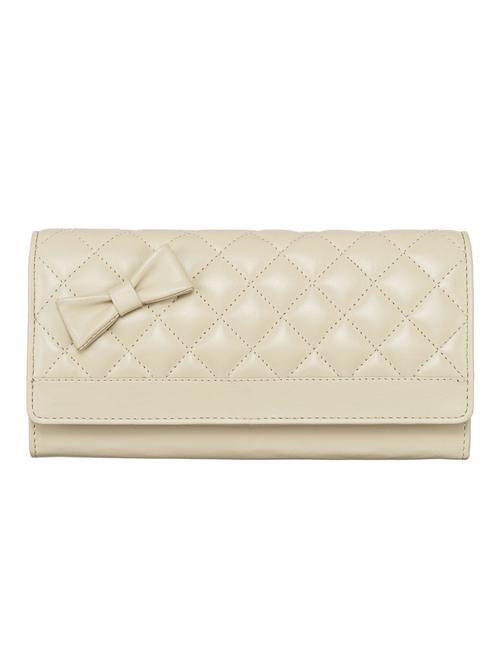 cream leather regular clutch - 13745391 - Very Small Image - 1