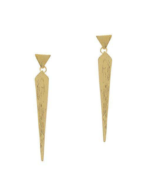 gold metal drop earring - 13746103 - Very Small Image - 1
