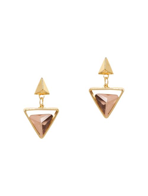 gold metal drop earrings - 13746117 - Very Small Image - 1