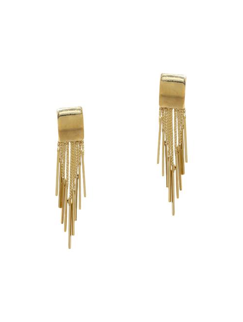 gold metal drop earring - 13746131 - Very Small Image - 1