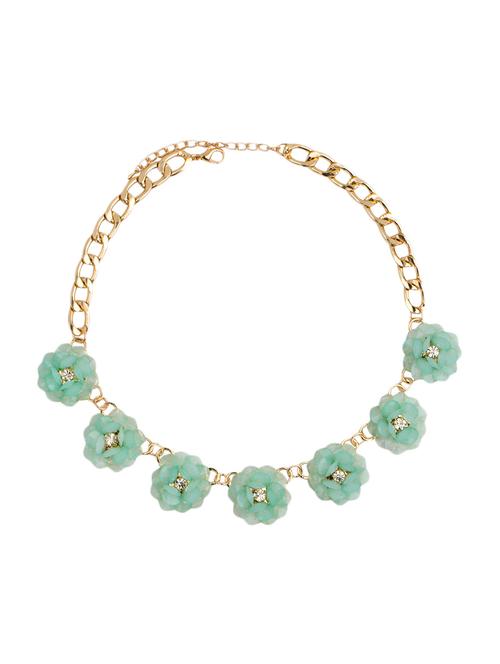 blue gold tone short necklace - 13746700 - Very Small Image - 1