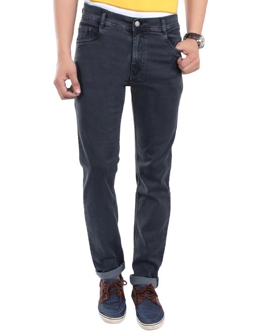navy blue cotton blend jeans - 13749916 - Very Small Image - 1