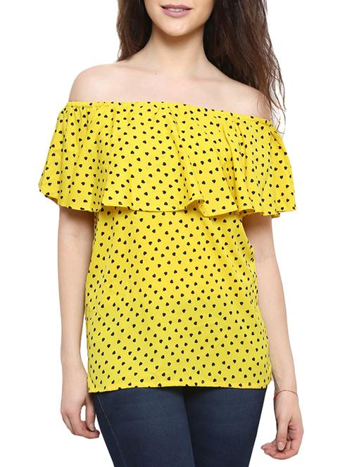 yellow printed regular top - 13755171 - Very Small Image - 1