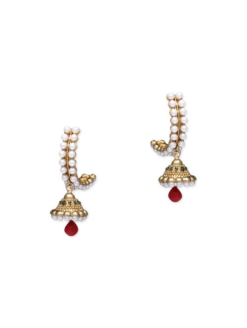 gold zinc hoop earrings - 13757634 - Very Small Image - 1