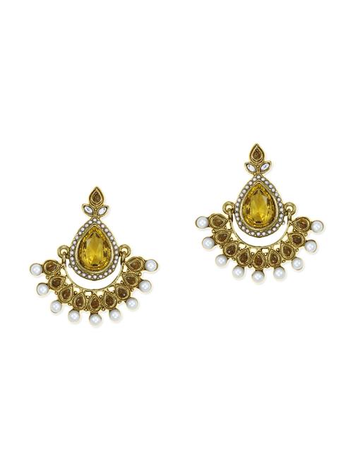 gold zinc drop earrings - 13757680 - Very Small Image - 1