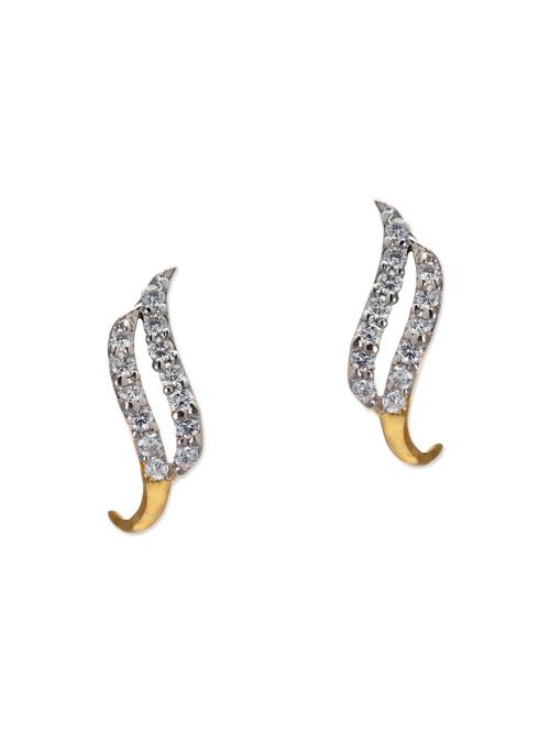 gold brass studs earrings - 13757693 - Very Small Image - 1